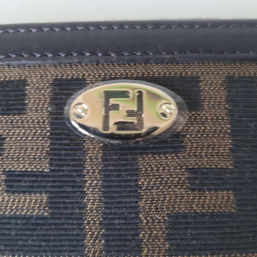 FENDI Tobacco Zucca Canvas Zip Around Wallet - Picture 15 of 15